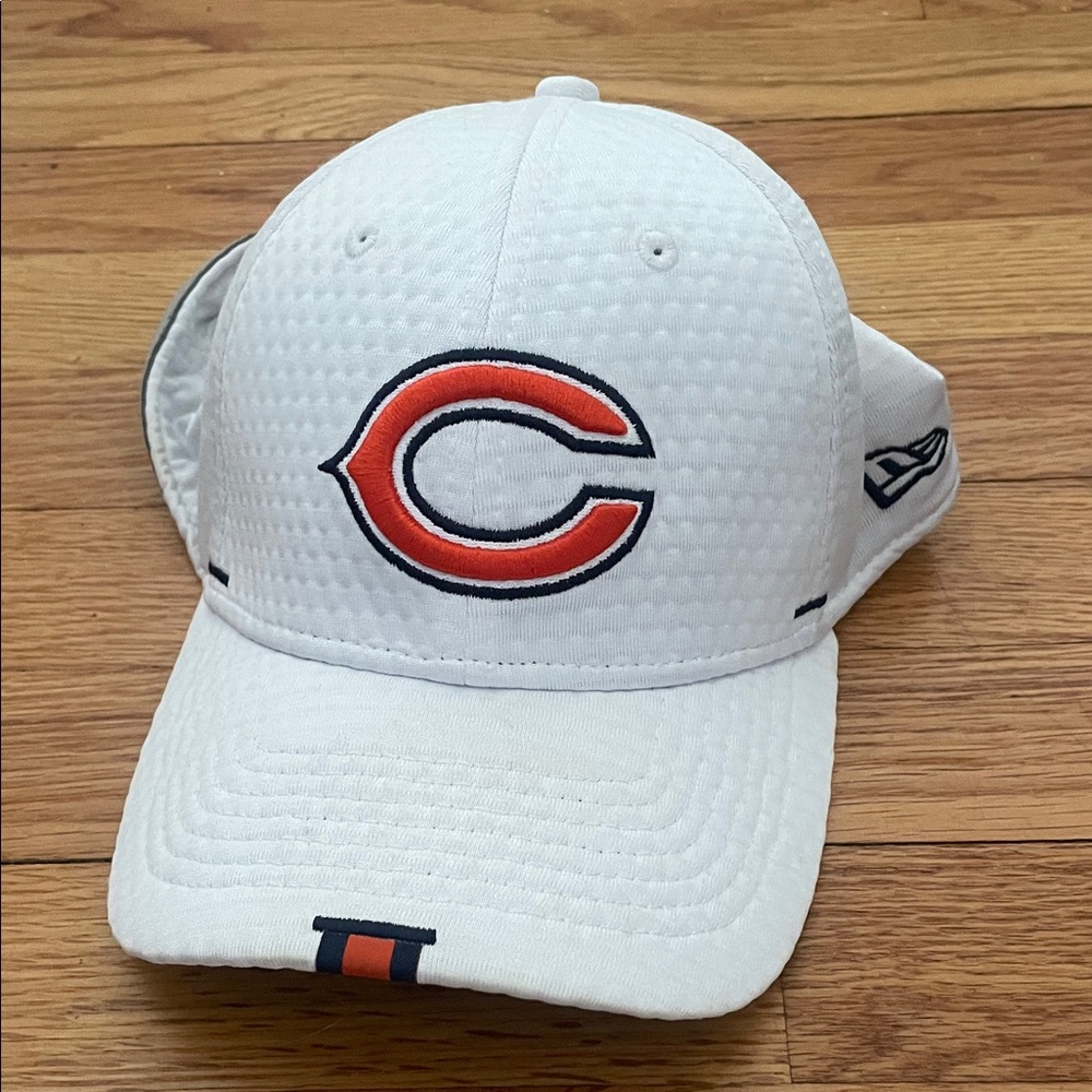 New Era White Cap with Orange and Navy 'C' Logo